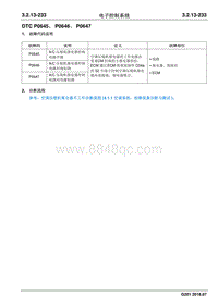 2016 睿行S50维修手册 DTC P0645 P0646 P0647