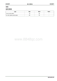 2019睿行EM80维修手册 2.3.6 助力制动