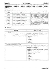 2016睿行M70维修手册 DTC P0030 P0031 P0032 P0036 P0037 P0038 P0053 P0054