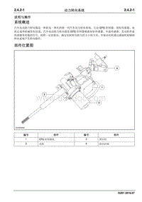 2016 睿行S50维修手册 动力转向系统