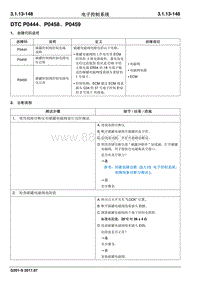 2017睿行S50T维修手册 DTC P0444 P0458 P0459