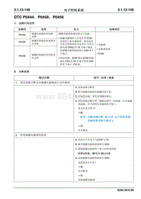 2016睿行M70维修手册 DTC P0444 P0458 P0459