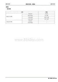 2016睿行M90维修手册 悬架系统 - 概述