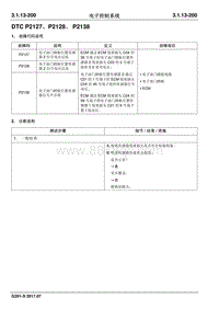 2017睿行S50T维修手册 DTC P2127 P2128 P2138