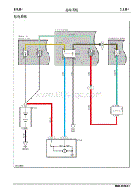 2020睿行M80电路图 3.1.9起动系统
