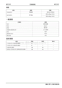 2020睿行M80维修手册CNG- 规格