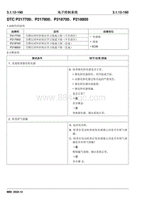 2020睿行M80维修手册 DTC P217700 P217800 P218700 P218800