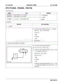 2020睿行M80维修手册 DTC P152600 P033900 P261700