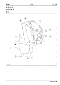 2019睿行M80维修手册 5.1.2 车门