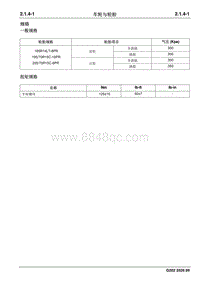 2020睿行M90维修手册 车轮与轮胎