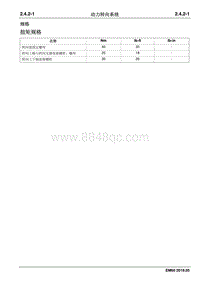 2019睿行EM60维修手册 2.4.2 动力转向系统