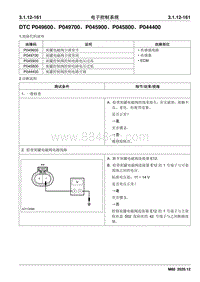 2020睿行M80维修手册 DTC P049600 P049700 P045900 P045800 P044400