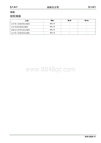 2020睿行EM60维修手册 5.1.4 座椅安全带