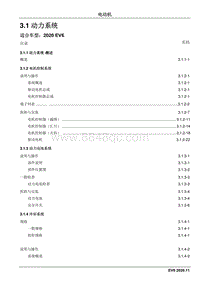 2020睿行EM60维修手册 3.1 动力系统