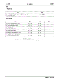 2020睿行S50维修手册 排气系统