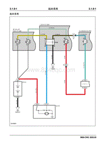 2020睿行M80 CNG电路图 3.1.9起动系统