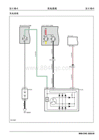 2020睿行M80 CNG电路图 3.1.10充电系统