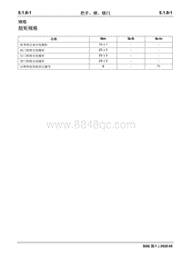 2020睿行S50维修手册 把手 锁 锁闩