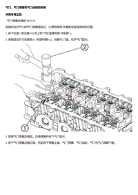 A15 A16 气门 气门弹簧和气门油封的拆卸