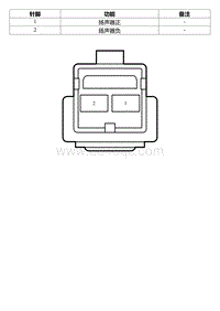 2022星瑞电路图 DR27b 左后门高音扬声器线束连接器_T00990678_24