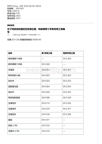 F30底盘335Hi 5-为了将发动机固定在安装位置 转换横臂十字架专用工具编号