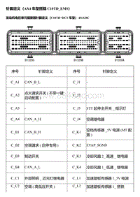 C10TD 针脚定义（AX4车型搭载C10TD_EMS）