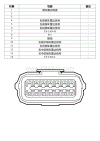 2022星瑞电路图 CA108a 右前中倒车雷达探头线束连接器（无主机）_T00990665_33