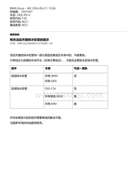 F30底盘 60-有关活动天窗排水软管的提示