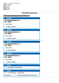 F30底盘 20-拆卸和安装-更换驾驶员侧车窗升降机开关