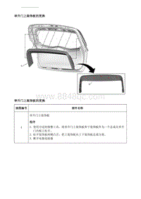 2018昂科威 举升门上装饰板的更换