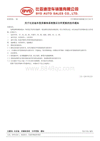 2015比亚迪秦 关于比亚迪车型多媒体系统售后分件更换的技术通知