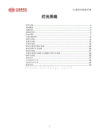 2019比亚迪T3-灯光系统