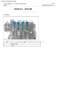 2022福特烈马 发动机点火 ‑ 部件位置