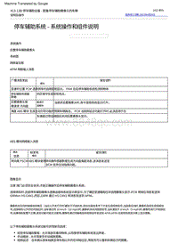 2022福特烈马 停车辅助系统 ‑ 系统操作和组件说明