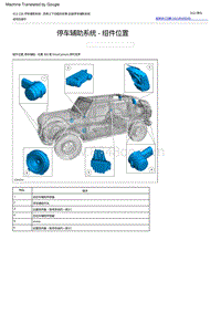 2022福特烈马 停车辅助系统 ‑ 组件位置