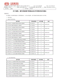 2015比亚迪秦 速锐 秦车型玻璃升降器总成分件更换的技术通知