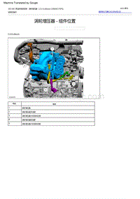 2022福特烈马 涡轮增压器 ‑ 组件位置