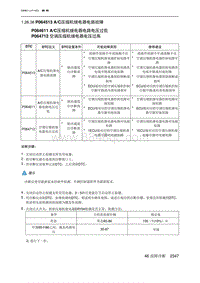 2023北京X7 发动机A156T2H P064513 AC压缩机继电器电路故障