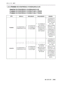 2023北京X7 发动机A156T2H P046800 高负荷脱附管路压力传感器电路电压过高