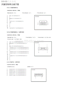 2018年北京X3 天窗控制单元端子图