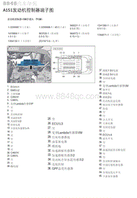 2023年北京U5 PLUS A151发动机控制器端子图