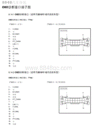 2019年北京U7OBD诊断接口端子图