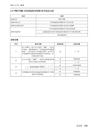 2019北京U7 A156T1发动机 P011700 冷却液温度传感器1信号电压过低