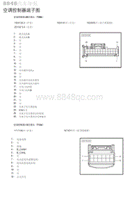 2019年北京U7空调控制器和负离子发生器端子图