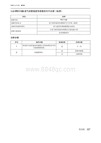 2019北京U7 A156T1发动机 P011126 进气歧管温度传感器信号不合理（粘滞）