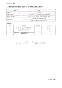 2019北京U7 A156T1发动机 P256500 涡轮增压器电子废气门位置传感器电压过高故障