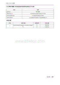 2019北京U7 A156T1发动机 P011900 冷却液温度传感器1电路电压不合理