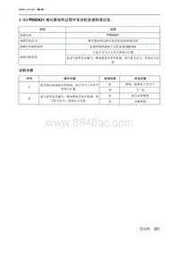 2019北京U7 A156T1发动机 P050A21 催化器加热过程中发动机怠速转速过低