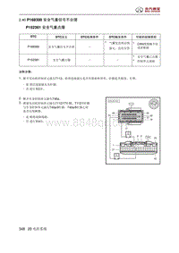 北京汽车X3 A151发动机 P168300 安全气囊信号不合理