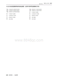 2019北京汽车X3 10.20 自动变速箱控制系统电路图（适用于CVT变速箱的汽车）